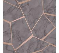 Fine Decor Fine Decor Heavyweight Wallpaper Fractal Marble Charcoal FD42266 Full Roll