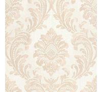 Fine Decor Fine Decor Milano Wallpaper M95589 - Italian Vinyl Glitter Damask Cream Beige