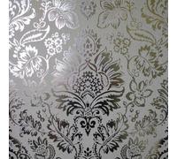 Fine Décor Fine Decor Platinum Foil Damask Silver Metallic Wallpaper Fd42562