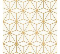Fine Décor Fine Decor Pulse Star Geometric Wallpaper Cream/gold Fd42342