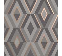 Fine Décor Fine Decor Shard Geo Charcoal & Rose Gold Wallpaper Fd42607