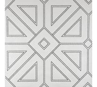 Fine Décor Fine Decor Sp87336 Voltaire Beaded Geometric Fabric Flock Wallpaper, Off White