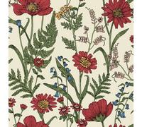 Fine Décor Fine Decor Wild Meadow Red Wallpaper Fd43335