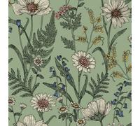 Fine Décor Fine Decor Wild Meadow Sage Wallpaper Fd43337