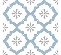 Fine Décor Floorpops Alfama Self Adhesive Vinyl Floor Tiles Modern Blue White Kitchen