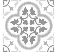 Fine Décor Floorpops Remy Mosaic Self Adhesive Vinyl Floor Tiles Modern Grey White Kitchen