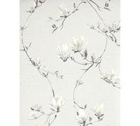 Fine Decor Isla Floral Luxury Textured Vinyl Wallpaper, Warm White