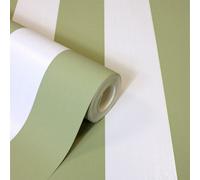 Fine Décor Juliette Stripe Vinyl Textured Wallpaper in Green Fine Décor Green