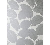 Fine Décor Larson Leaf Grey/Silver