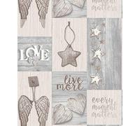 Crown Wallpaper M1488 Starlight Home - Rose Gold Metallic Stars - Pink