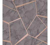 Fine Decor Marblesque Fractal Charcoal Wallpaper FD42266