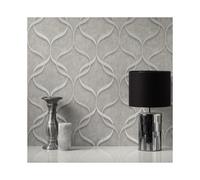 Fine Decor Milano 9 Wave Grey Wallpaper M95616
