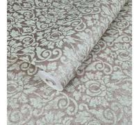 Fine Décor Mystique X Mid Copper Brown Green Wallpaper