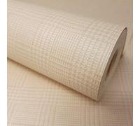 Fine Décor - Neutral Cream & Beige Geometric Checked Feature Wallpaper - FD40442