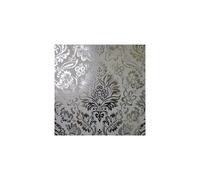 Fine Decor Platinum Foil Damask Silver Metallic Wallpaper FD42562