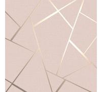 Fine Decor Quartz Fractal Blush Wallpaper FD42682