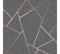 Fine Décor Quartz Fractal Textured Wallpaper in Dark Grey Fine Décor Dark Grey