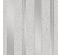 Fine Décor Quartz Stripe Textured Wallpaper in Silver Fine Décor Silver