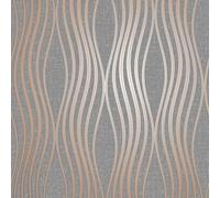 Fine Décor Quartz Wave Wallpaper Copper Fine Decor Fd42568
