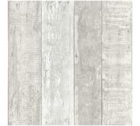 Fine Decor Rustic Wood Stripe Soft Grey Wallpaper Paste The Paper Washable Wooden Plank Panel