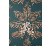 Fine Decor Bali Tropical Floral Peacock Wallpaper FD43280