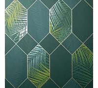 Fine Decor UK Miami 2021 Tropical GEO Emerald/Gold