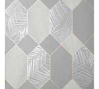 Fine Decor UK Miami 2021 Tropical GEO Grey
