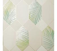 Fine Decor UK Miami 2021 Tropical GEO Natural/Green
