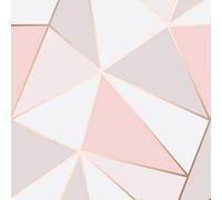 Fine Decor Wallcoverings FD41993 UK Apex Geo Sidewall Wallpaper, Rose Gold, Full Roll,10.05m*52cm