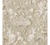 Fine Decor Woodland Natural Wallpaper Floral Leaves Animal Print Feature Wall