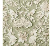 Fine Décor Woodland Wallpaper in Green Fine Décor Green