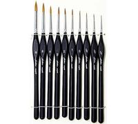Fine Detail Artist Paint Brushes for Watercolour and Acrylic painting with Triangular Handles,10 Miniature Paintbrushes & Art Painting,Acrylic&Nail, Models,Watercolour, Oil, Warhammer Figures S&Q