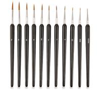 Fine Detail Brushes, 11 Pcs Miniature Paint Brush Set for Art Painting, Fine Detailing with Thin Brushes for Watercolour Acrylic Oil Model Nail Face Line Drawing