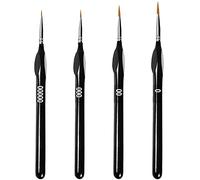 Fine Detail Paint Brush Set, 4 Pieces Professional Small Artist Paint Brushes Thin Brushes for Fine Detailing Acrylic Watercolor Oil Painting