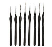 Fine Detail Paint Brushes, 12 Miniature Brush for Acrylic, Brushes for Watercolor Series, for Acrylic,Watercolor,Wargaming figures,Oil Painting,Nail, Models, with Triangular Handles
