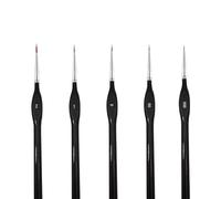 Fine Detail Paint Brushes, Thin Paint Brush Miniature Artist Acrylic Paint Brushes Set for Watercolor, Oil Painting, Art Painting, Nail Art, Scale Model Painting, Line Drawing (5Pcs-Black)