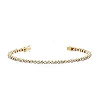 Fine Diamonds R us 3.00 carat Round Brilliant Cut Diamonds Tennis Bracelet in Gold and Platinum (18ct Yellow Gold)