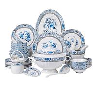 Fine Dinner Set,Dinner Plate Ceramics Dinnerware Set, 48 Pieces Chinese Style Bone China Dinner Sets