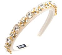 Fine-Edged Sponge Diamond-Inlaid Headband Full Of Diamond Temperament Shiny Hair Accessory, White