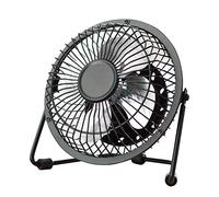 Fine Elements 4" Mini Portable USB Powered Computer, Laptop, PC Cooling Desk Table Fan - BLACK, COL1147