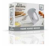 Fine Elements Electric Hand Mixer Whisk 5 Speed 2 Stainless Steel Whisks Ideal For Home Cooking Baking