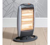 Fine Elements Halogen Heater 1200W Portable Free Standing Radiator White