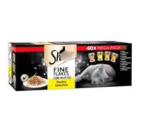 Fine Flakes Jelly Mega Pack 40 x 85g - Prepared Ingredients, Made With Small, Finely Sliced Pieces of Meat - Feeding Your Cat Will Satisfy Their Feline Appetite