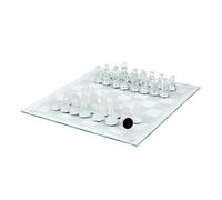 Fine Glass Chess Set Game, Modern Clear Chess Set, Deluxe Chess Set Glass Chess Board Set with Solid Clear & Frosted Chess Glass Pieces |Crystal Chess Boards Sets, Felt Padding, eligant chess set