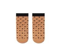 Fine Heart Pattern Socks for Women Conte Elegant Fantasy Beige 36/39