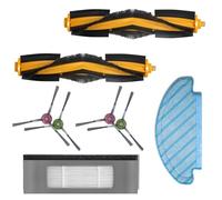 Fine jade2 Pack of 6 Roller Brushes Main Brush Replacement Parts with Cleaning Brush for Ecovacs Deebot OZMO N10 N10 Plus 920 950 T8 AIVI Max T9 T5 N5 N7 N8+ N8 Pro DX55 DX93 DJ65