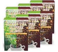 FINE Japan Green Tea & Coffee Diet (30 Sticks / 30-Day Course) Pack of 6