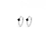 Fine Jewelry Real Hoop Earrings For Women Crystal Zircon Piercing Earring