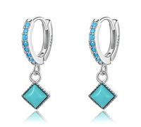 Fine jewelry,Rings Women, Ear Buckles Simple Tugquoise Pendant Drop Earrings for Women Jewelry Beach Party Gift