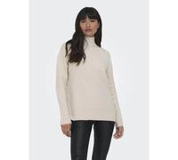 Fine Knit Jumper with High Neck Off-White